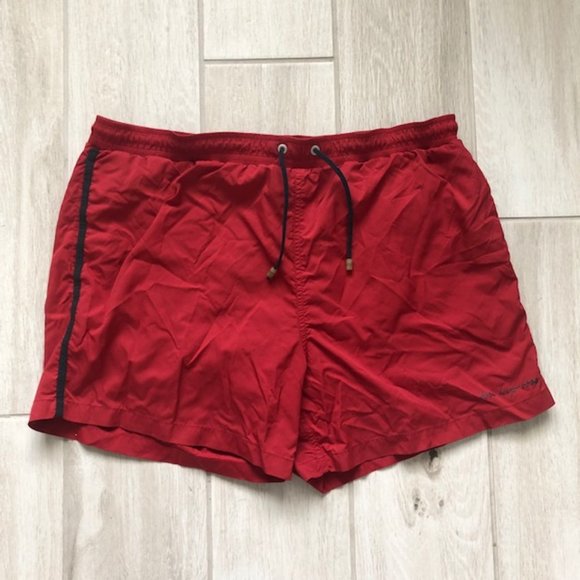 Hugo Boss Other - Hugo Boss Red Swimtrunks Swimsuit Men's Large